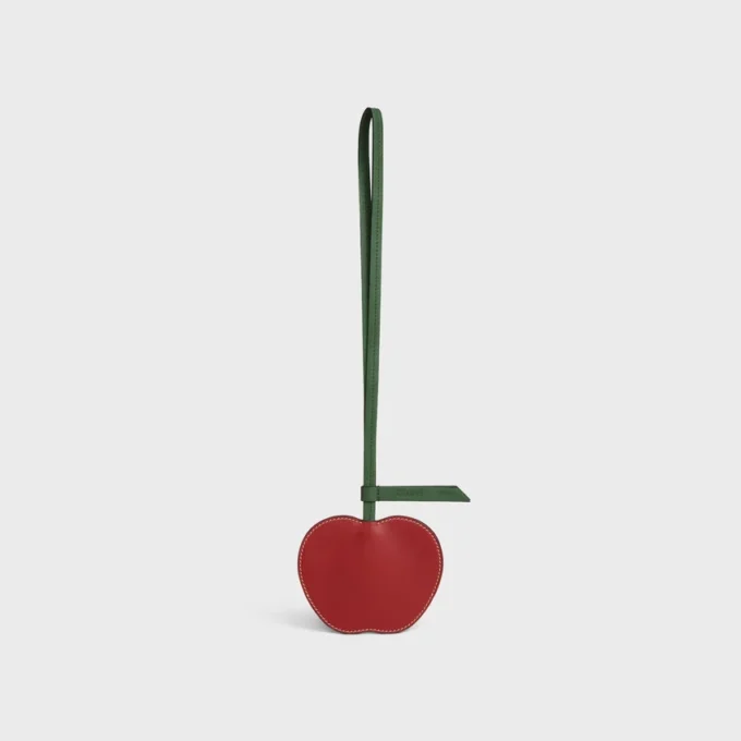 Apple Keyring in Smooth Lambskin Apple Keyring in Smooth Lambskin