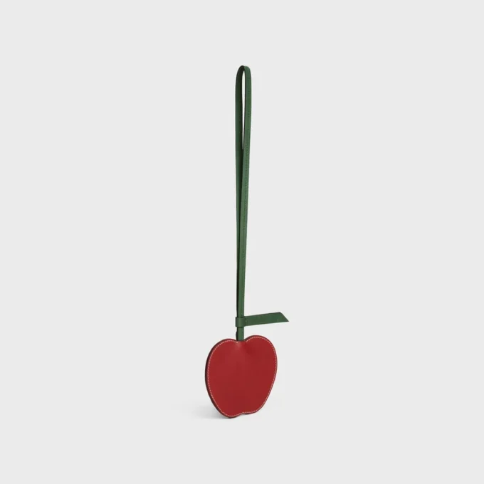 Apple Keyring in Smooth Lambskin Apple Keyring in Smooth Lambskin