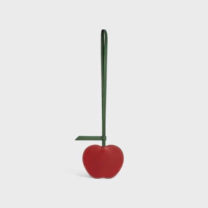 Apple Keyring in Smooth Lambskin Apple Keyring in Smooth Lambskin