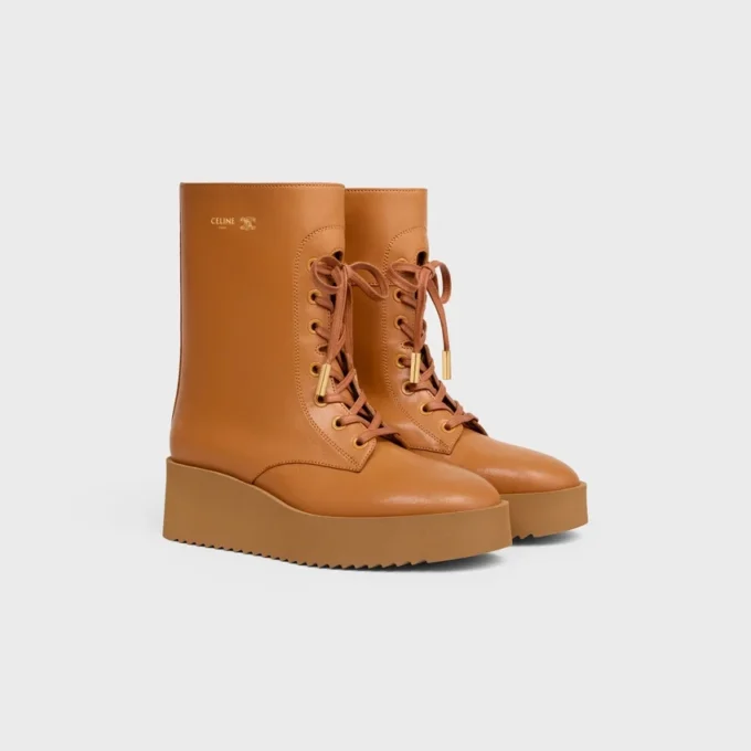 Austin Lace-Up Boot in Shiny Calfskin Austin Lace-Up Boot in Shiny Calfskin