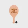 Beach Rackets in Wood and Calfskin Beach Rackets in Wood and Calfskin