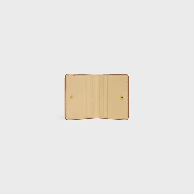 Bi-Fold Card Holder Triomphe Stamp in Supple Grained Calfskin Bi-Fold Card Holder Triomphe Stamp in Supple Grained Calfskin