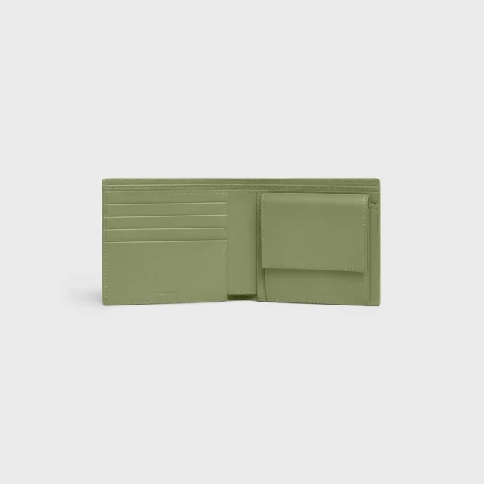 Bi-Fold Wallet in Grained Calfskin