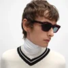 Black Frame 41 Sunglasses in Acetate