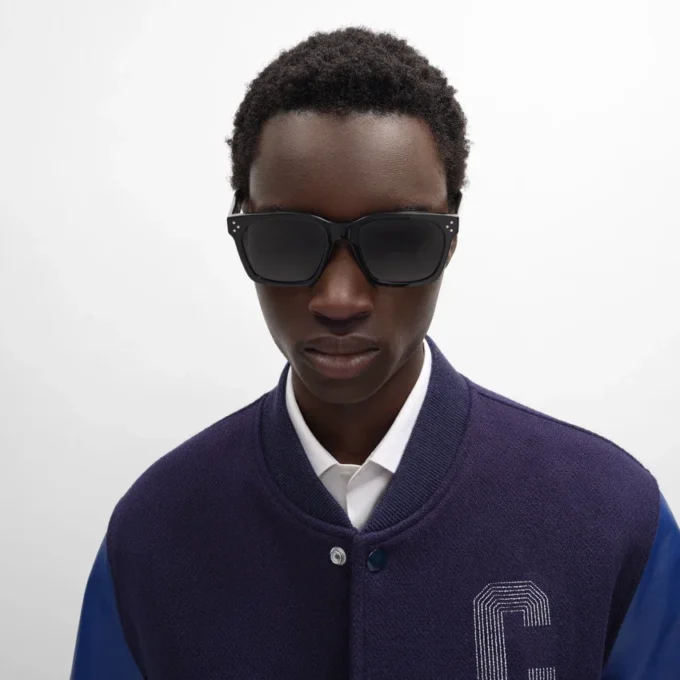 Black Frame 45 Sunglasses in Acetate Black Frame 45 Sunglasses in Acetate