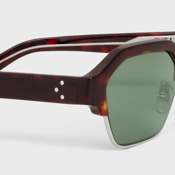Black Frame 63 Sunglasses in Acetate and Metal