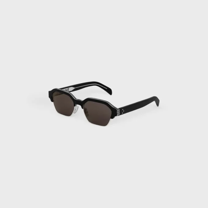 Black Frame 63 Sunglasses in Acetate and Metal