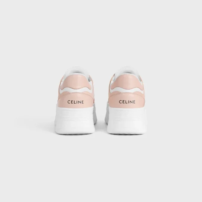 Block Wedge Sneaker in Calfskin and Suede Calfskin