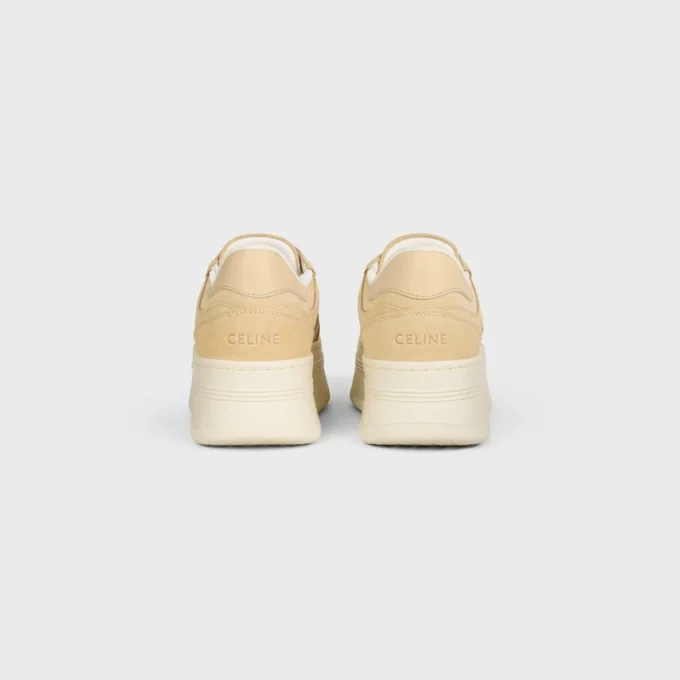 Block Wedge Sneaker in Suede Calfskin and Calfskin