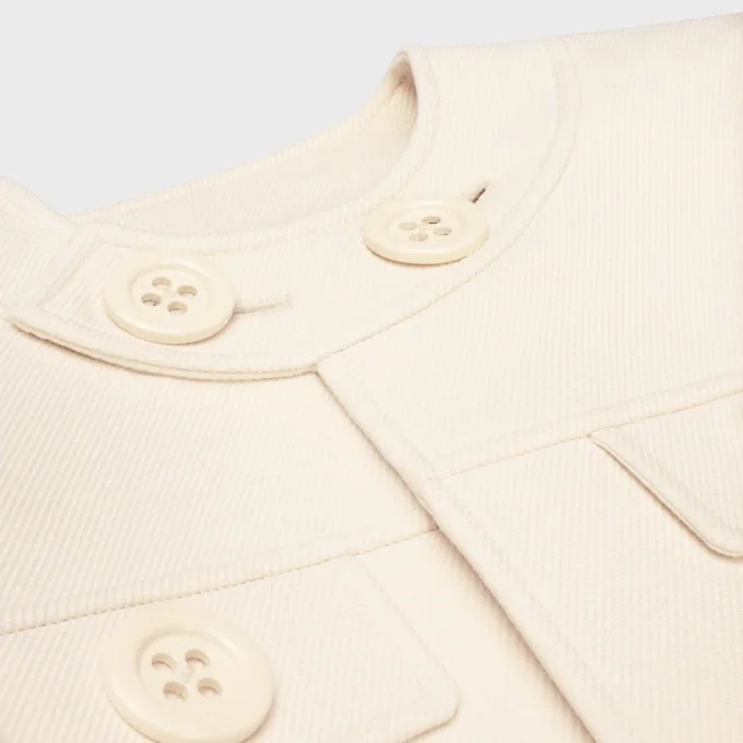 Brompton Jacket in Wool Silk Gabardine