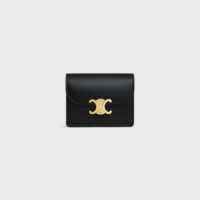 Business Card Holder Triomphe in Shiny Calfskin Business Card Holder Triomphe in Shiny Calfskin