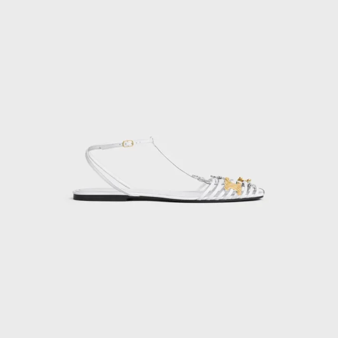 Cage Flat Sandal in Goatskin Cage Flat Sandal in Goatskin