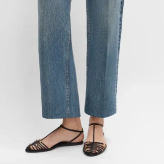 Cage Flat Sandal in Goatskin