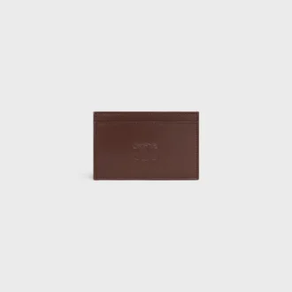 Card Holder in Satinated Calfskin with Triomphe Embossed Card Holder in Satinated Calfskin with Triomphe Embossed