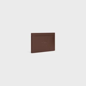 Card Holder in Satinated Calfskin with Triomphe Embossed Card Holder in Satinated Calfskin with Triomphe Embossed