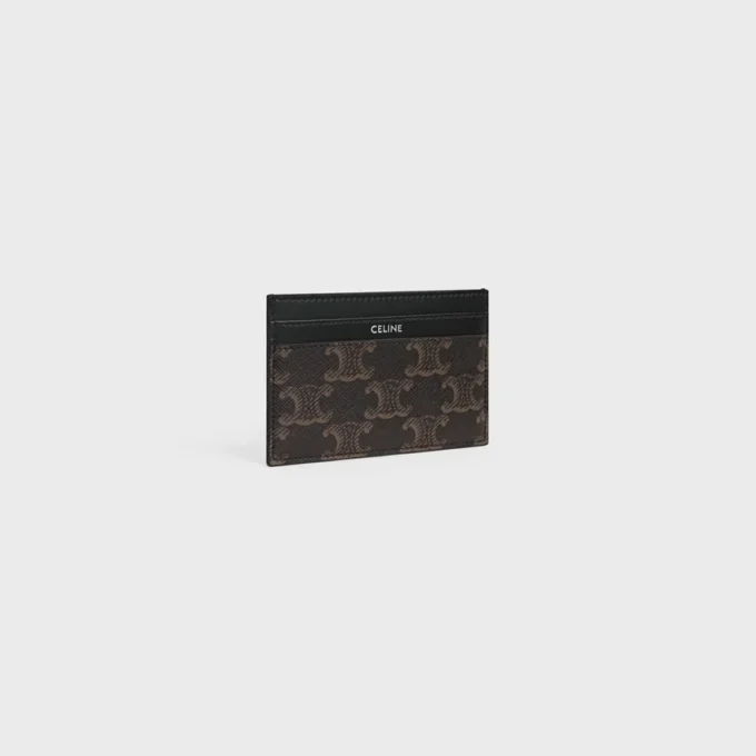 Card Holder in Triomphe Canvas and Calfskin Card Holder in Triomphe Canvas and Calfskin