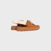 Celine Billie Chunky Sandal in Calfskin and Textile