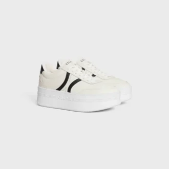 Celine – Block Sneakers with Back Triomphe and Wedge Outsole in Calfskin Celine – Block Sneakers with Back Triomphe and Wedge Outsole in Calfskin