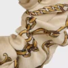 Celine Chains Bow Scrunchy in Silk Celine Chains Bow Scrunchy in Silk