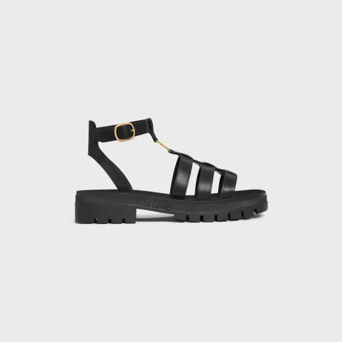 Celine Clea Triomphe Gladiator Sandal in Calfskin – Vegetal Tanning