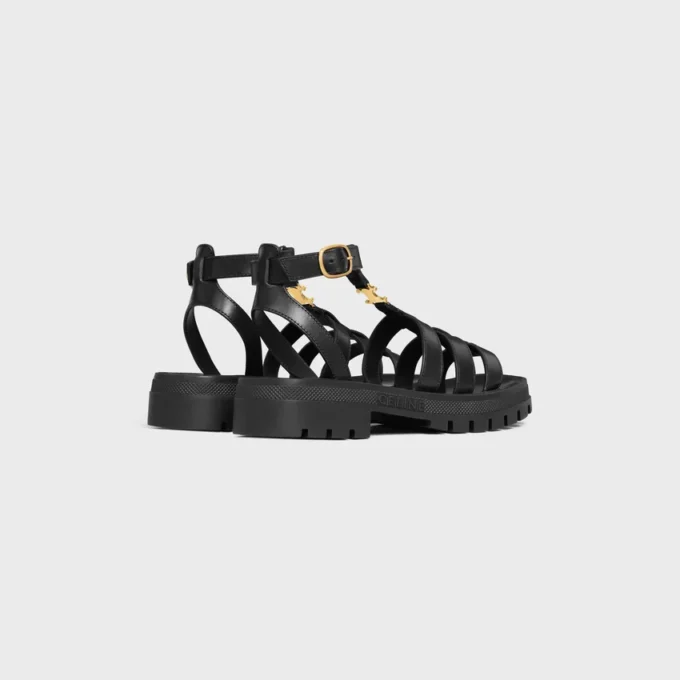 Celine Clea Triomphe Gladiator Sandal in Calfskin – Vegetal Tanning