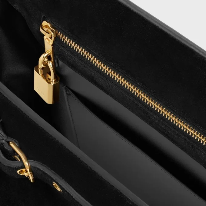Celine Conti Bag in Suede Calfskin