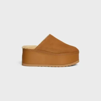 Celine Dana – Wedge Mule in Suede Calfskin