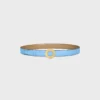 Celine Disc Buckle 25Mm in Metal & Reversible Strap 25Mm in Taurillon