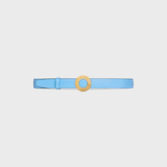 Celine Disc Buckle 25Mm in Metal & Reversible Strap 25Mm in Taurillon