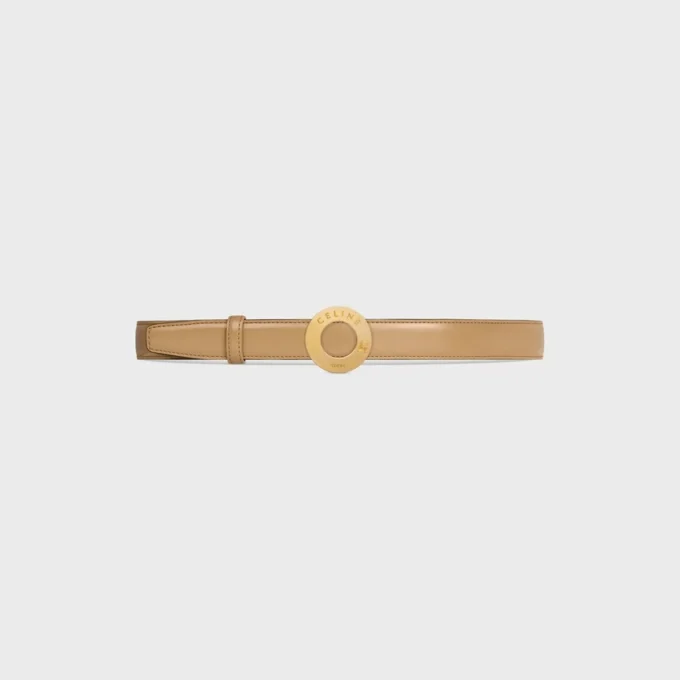 Celine Disc Buckle 25Mm in Metal & Reversible Strap 25Mm in Taurillon
