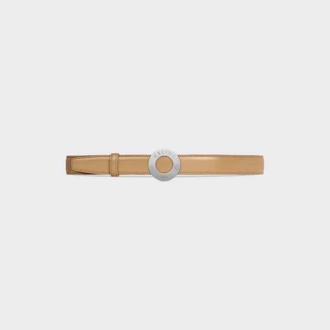 Celine Disc Buckle 25Mm in Metal & Reversible Strap 25Mm in Taurillon