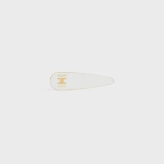 Celine Hair Clip in Brass with Gold Finish, Steel and Zamak
