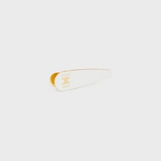 Celine Hair Clip in Brass with Gold Finish, Steel and Zamak