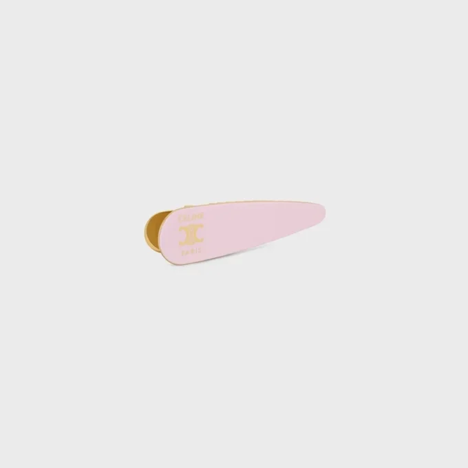 Celine Hair Clip in Brass with Gold Finish, Steel and Zamak