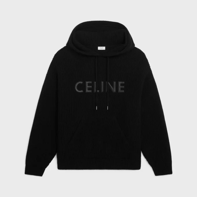 Celine Hooded Sweater in Monochromic Wool Celine Hooded Sweater in Monochromic Wool