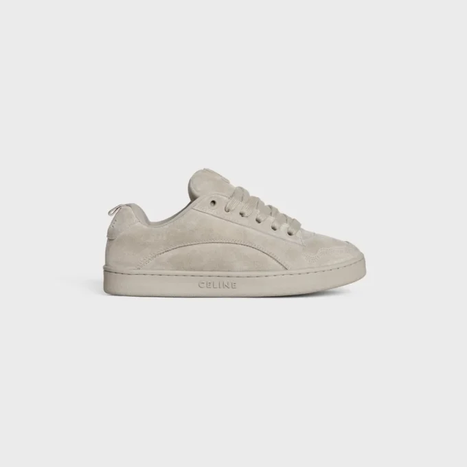 Celine Huntington Low Lace-Up Sneaker in Suede Calfskin and Mesh Celine Huntington Low Lace-Up Sneaker in Suede Calfskin and Mesh