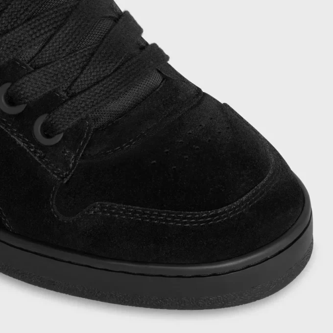 Celine Huntington Low Lace-Up Sneaker in Suede Calfskin and Mesh Celine Huntington Low Lace-Up Sneaker in Suede Calfskin and Mesh