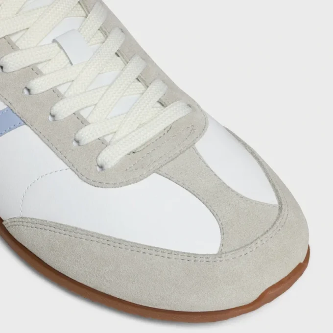 Celine Jogger – Low Lace-Up Sneaker in Calfskin and Suede Calfskin