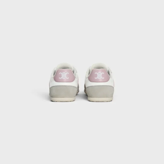 Celine Jogger Low Lace-Up Sneaker in Calfskin & Suede Calfskin