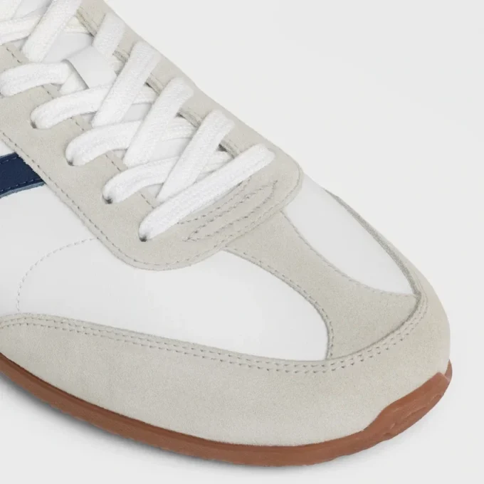 Celine Jogger – Low Lace-Up Sneaker in Calfskin & Suede Calfskin