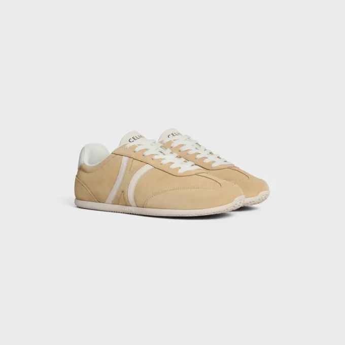 Celine Jogger – Low Lace-Up Sneaker in Suede Calfskin and Calfskin