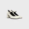 Celine Lily Perforated Triomphe Babies in Patent Calfskin