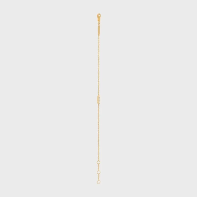 Celine Line Bracelet in Yellow Gold and Diamonds Celine Line Bracelet in Yellow Gold and Diamonds