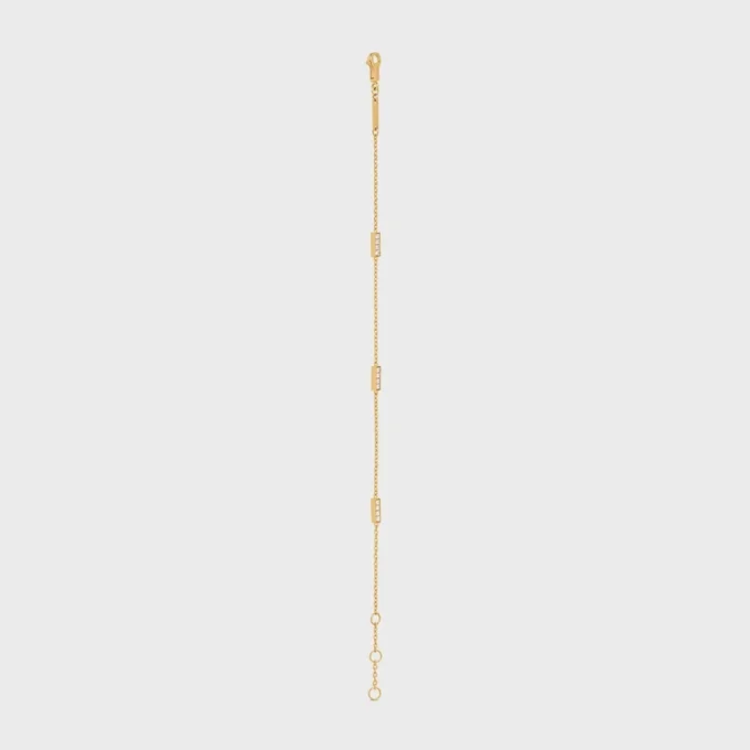 Celine Line Triple Bracelet in Yellow Gold and Diamonds Celine Line Triple Bracelet in Yellow Gold and Diamonds