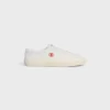 Celine Lou Low Lace-Up Sneaker with Triomphe in Canvas and Calfskin Celine Lou Low Lace-Up Sneaker with Triomphe in Canvas and Calfskin