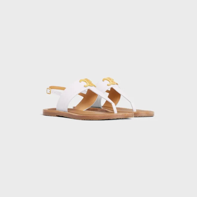 Celine Lympia Triomphe Thong in Calfskin Celine Lympia Triomphe Thong in Calfskin