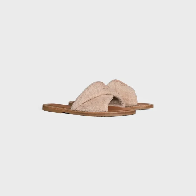 Celine Lympia Twisted Sandal in Sponge Fabric Celine Lympia Twisted Sandal in Sponge Fabric