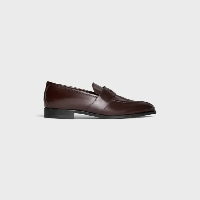 Celine Malaquais Penny Triomphe Loafer in Polished Bull Celine Malaquais Penny Triomphe Loafer in Polished Bull