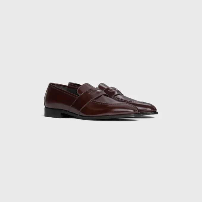 Celine Malaquais Penny Triomphe Loafer in Polished Bull Celine Malaquais Penny Triomphe Loafer in Polished Bull