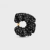 Celine Mini Triomphe Scrunchy in Silk and Brass with Gold Finish Celine Mini Triomphe Scrunchy in Silk and Brass with Gold Finish